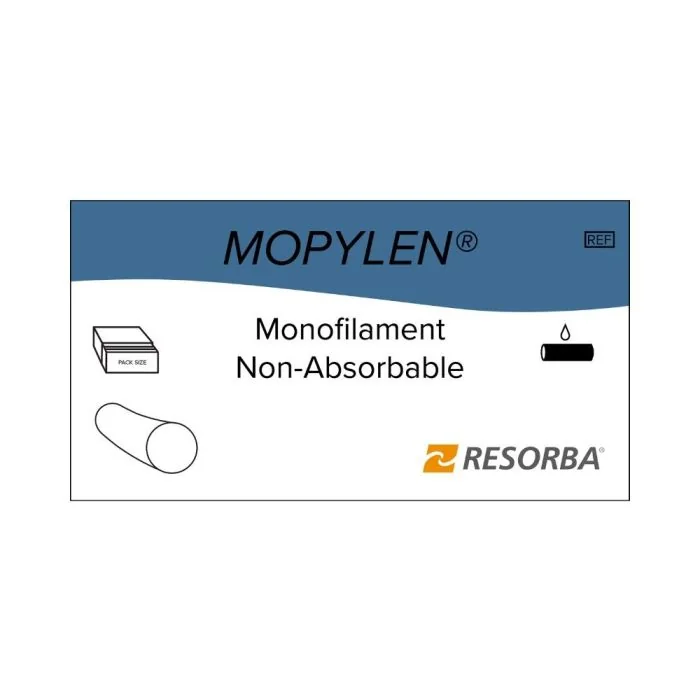 Mopylen modrá - šicí materiál nevstřebatelný - DS 16, 5/0, 45 cm - 36 ks - Image 2
