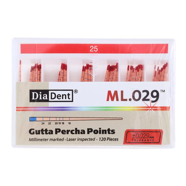 Gutta Percha Points .02 ISO 25 120pcs