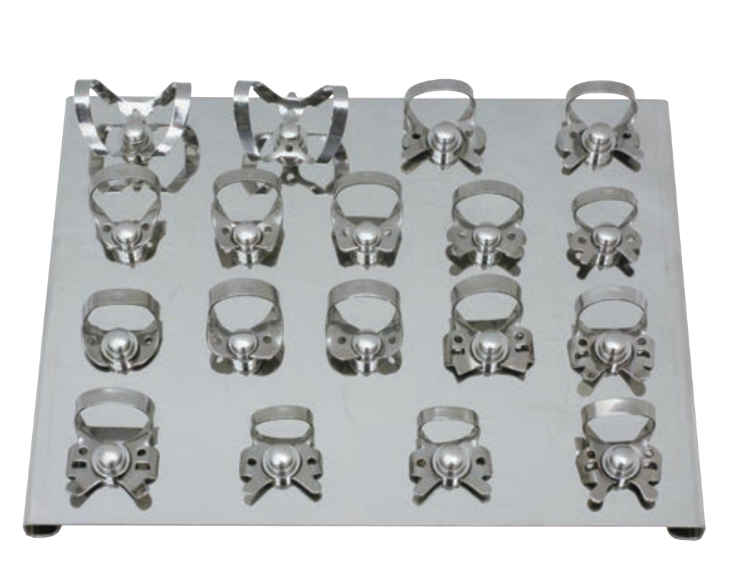 Rubber Dam Clamp Set Polished 18pcs with Holder
