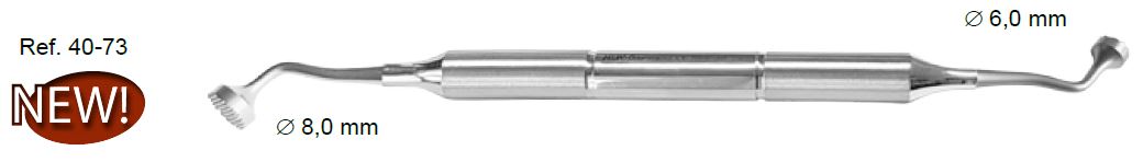 Titanium Implant Spatula Double-Ended 8.0mm/6.0mm