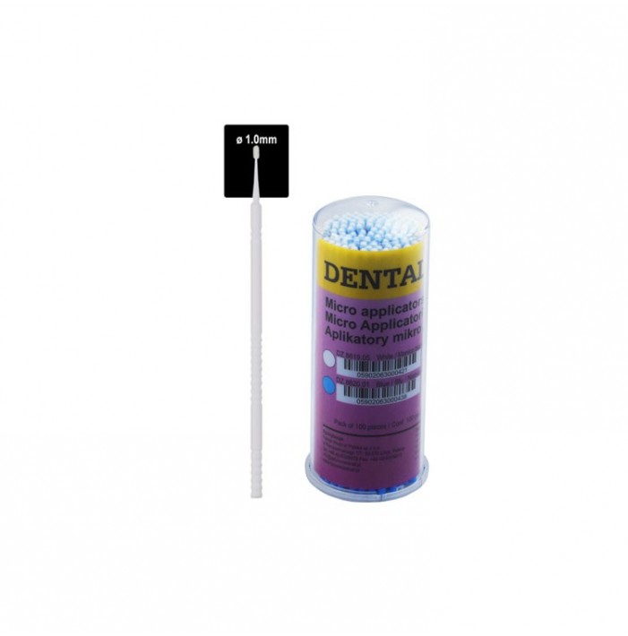 Dentiline Application Brushes White X-tra Fine 1.0mm 100pcs