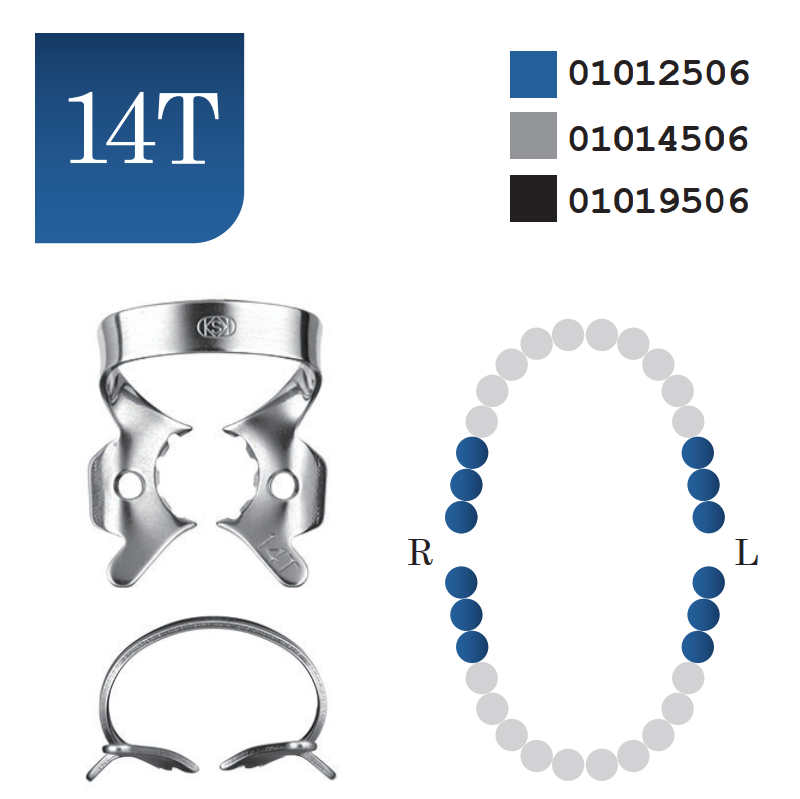 Tiger Rubber Dam Clamp #14T Matte