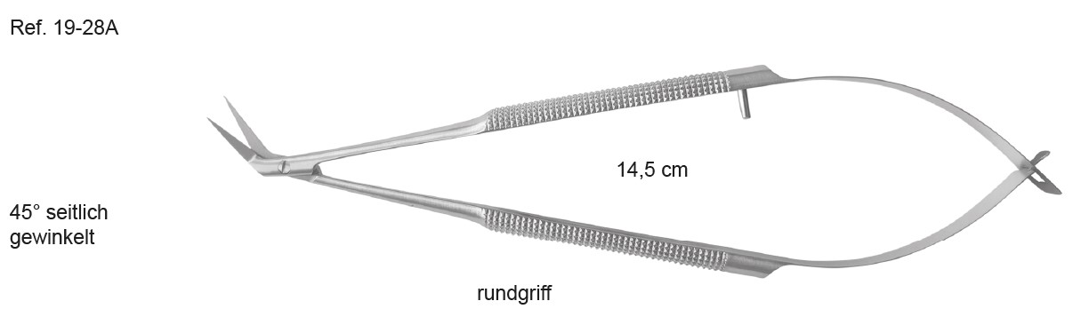 Microsurgical Scissors Curved Lateral