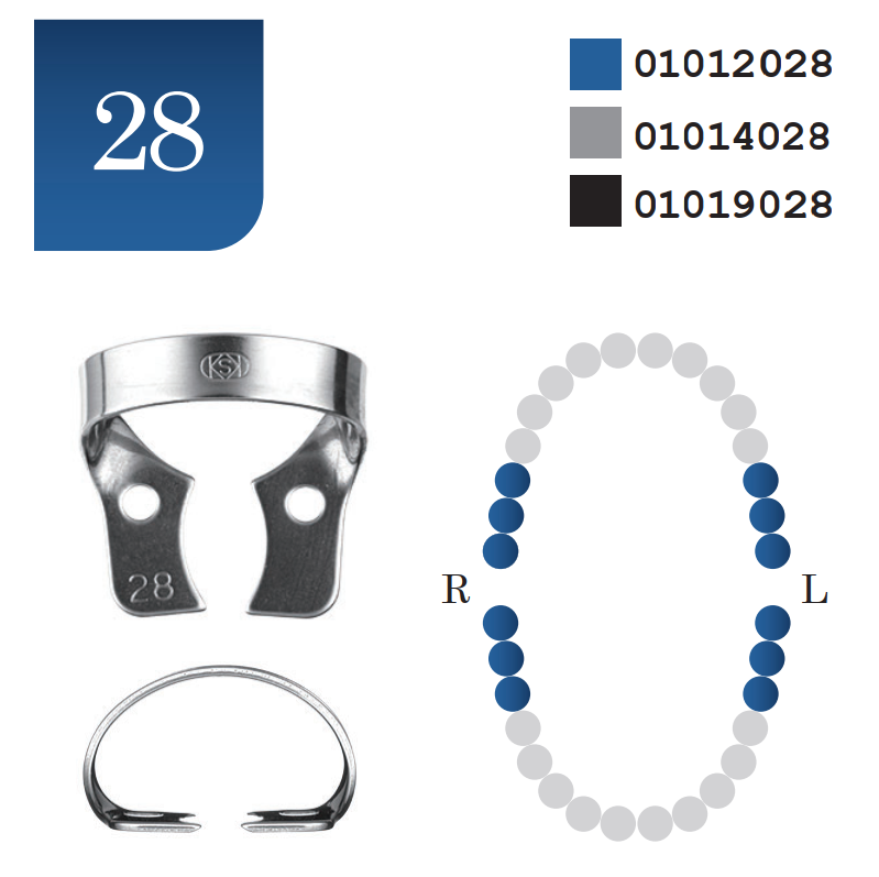 Rubber Dam Clamp #28 Matte 1pc