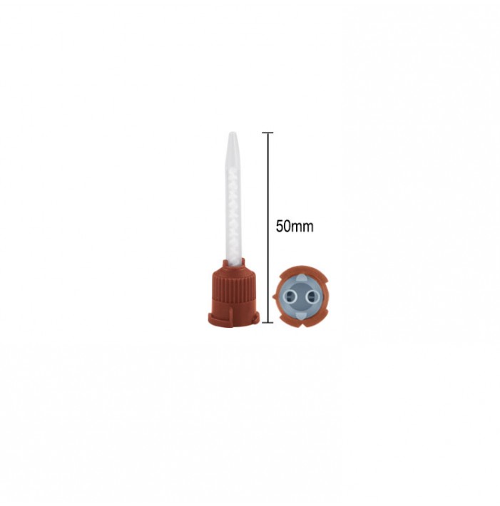 Mixing Tips 1:1 Brown 50mm 50pcs