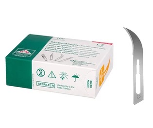 Scalpel Blades No. 12 Sterile 100pcs