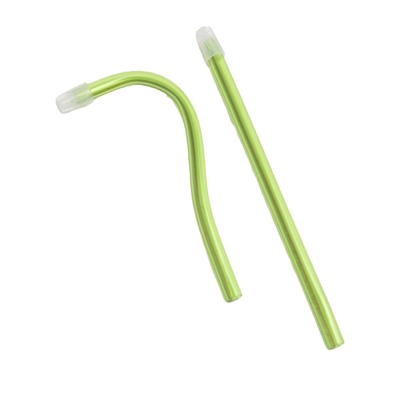 PLUSS Saliva Ejectors Removable Tip Lime Green 100pcs