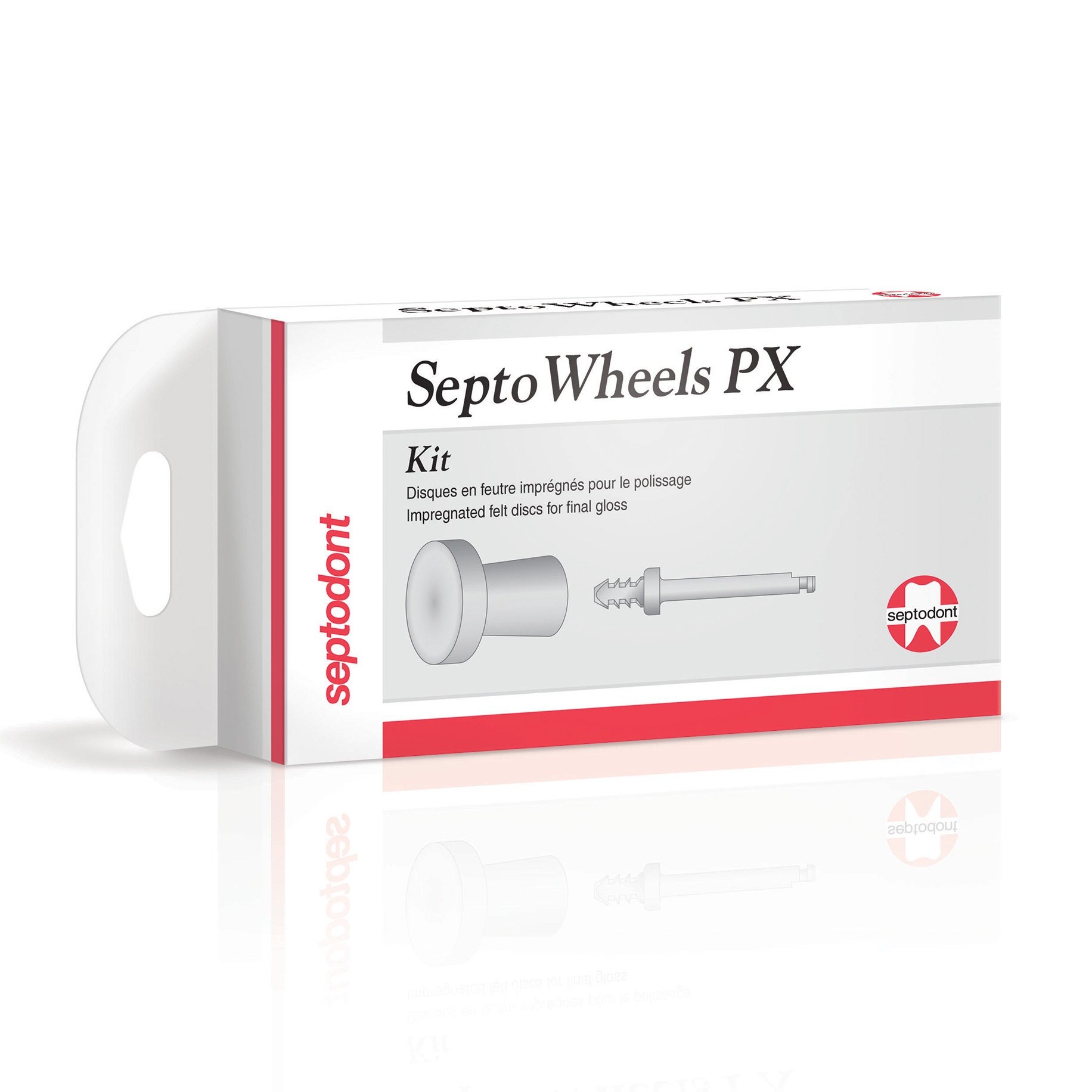 SeptoWheels PX Polishing Wheels 9.5mm 12pcs with Mandrel