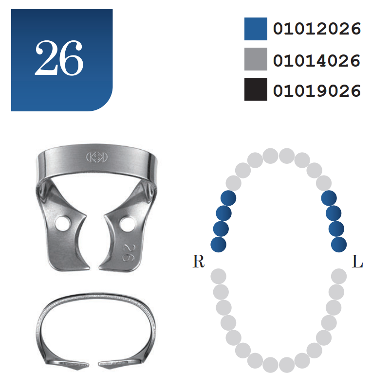 Rubber Dam Clamp #26 Matte