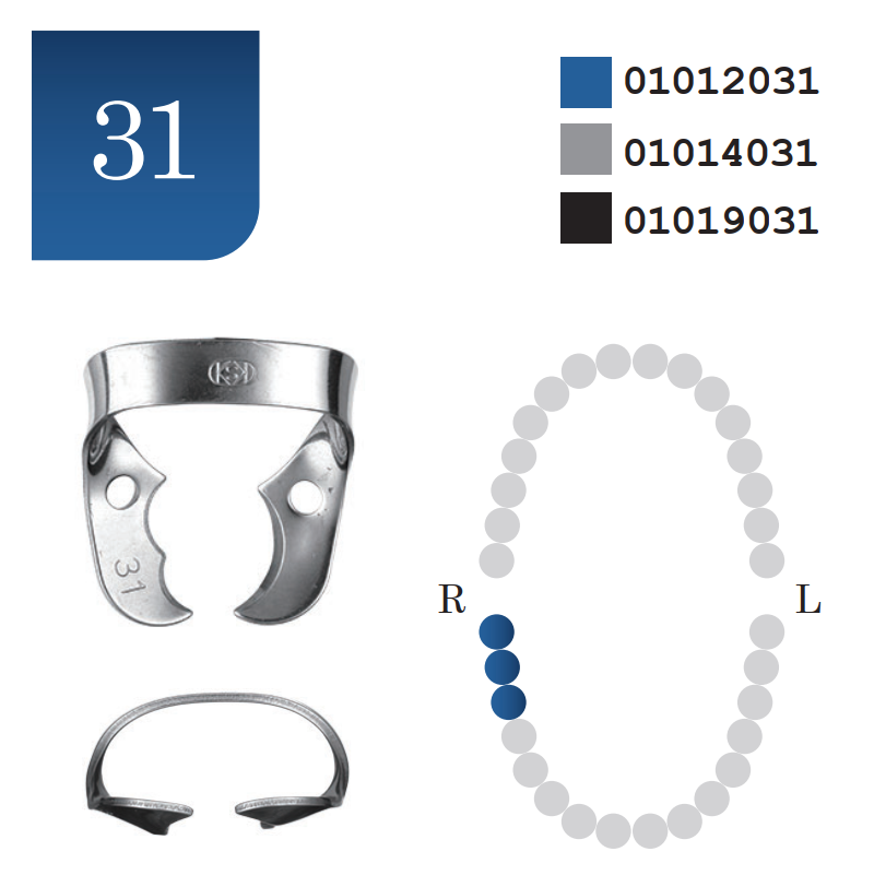 Rubber Dam Clamp #31 Matte