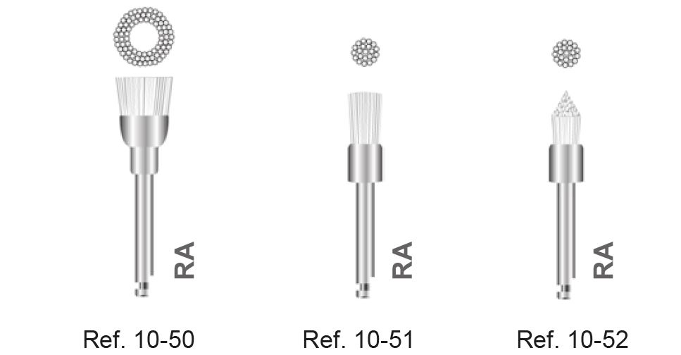 Nylon Prophylaxis Brush Pointed ART3461-10-52 RA 10pcs