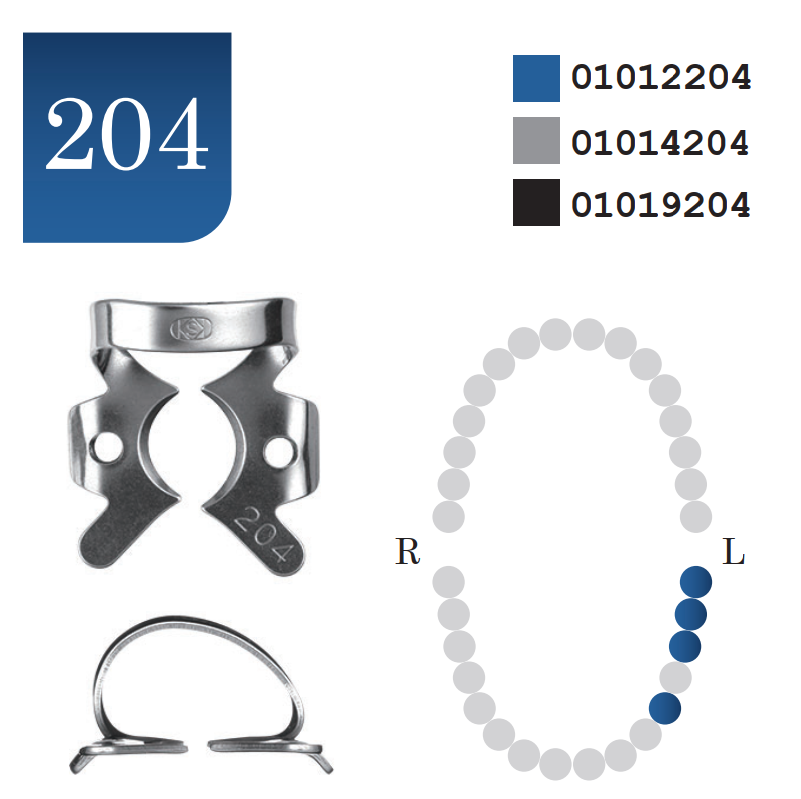 Rubber Dam Clamp #204 Matte