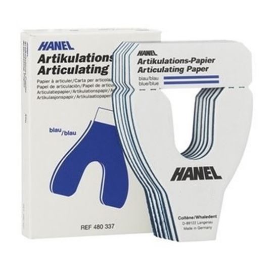 Hanel Articulating Paper Horseshoe 80µ Blue 72pcs
