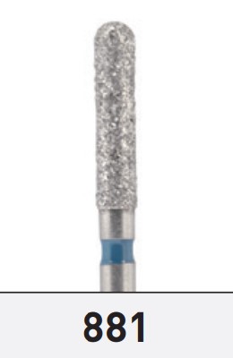 Diamond Bur Round End Cylinder 881 FG 1.2mm 5pcs